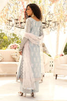 Pakistani Sea Blue Zardozi Lamé Salwar Kameez (3-Piece) - Image 6