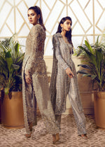 Pakistani Ice Blue Embellished Organza & Jamawar Salwar Kameez (2-Piece) - Image 5