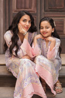 Periwinkle Embellished Raw Silk Salwar Kameez (3-Piece) - Image 7