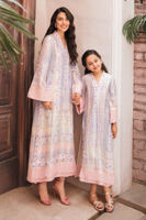 Periwinkle Embellished Raw Silk Salwar Kameez (3-Piece) - Image 8