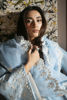 Pakistani Sky Blue Embellished Raw Silk Salwar Kameez (3-Piece) - Image 10