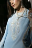Pakistani Sky Blue Embellished Raw Silk Salwar Kameez (3-Piece) - Image 13