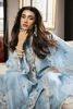 Pakistani Sky Blue Embellished Raw Silk Salwar Kameez (3-Piece) - Image 7