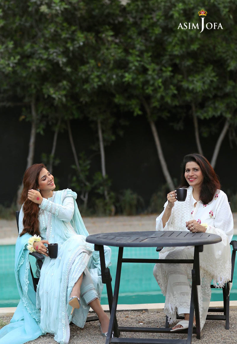 Ice Blue Embroidered Silk 3-Piece Suit - Image 3