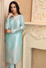 Pakistani Blue Swarovski & Beckti Work Tissue Kameez (2-Piece) - Image 5