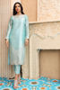 Pakistani Blue Swarovski & Beckti Work Tissue Kameez (2-Piece) - Image 6