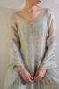 Powder Blue Zardozi Pure Tissue Salwar Kameez (3-Piece) - Image 12