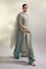 Powder Blue Zardozi Pure Tissue Salwar Kameez (3-Piece) - Image 4