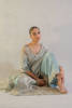Powder Blue Zardozi Pure Tissue Salwar Kameez (3-Piece) - Image 9