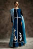 Pakistani Blue Velvet Embroidered Long Shirt (3-Piece) - Image 5