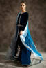 Pakistani Blue Velvet Embroidered Long Shirt (3-Piece) - Image 6