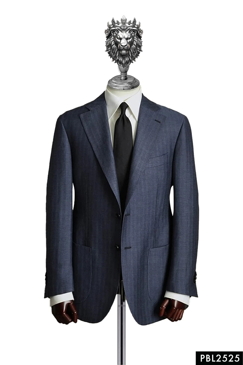 Blue Wool Blend Two-Piece Suit (2-Piece) - Image 1