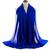 Pakistani Royal Blue Embroidered Georgette Moroccan Kaftan (2-Piece) - Image 6