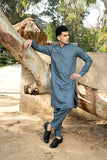 Pacific Blue Cotton Blend Kurta Trouser Set (2-Piece) - Image 4