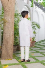 Light Blue Cotton Kurta Pajama Set (2-Piece) - Image 5