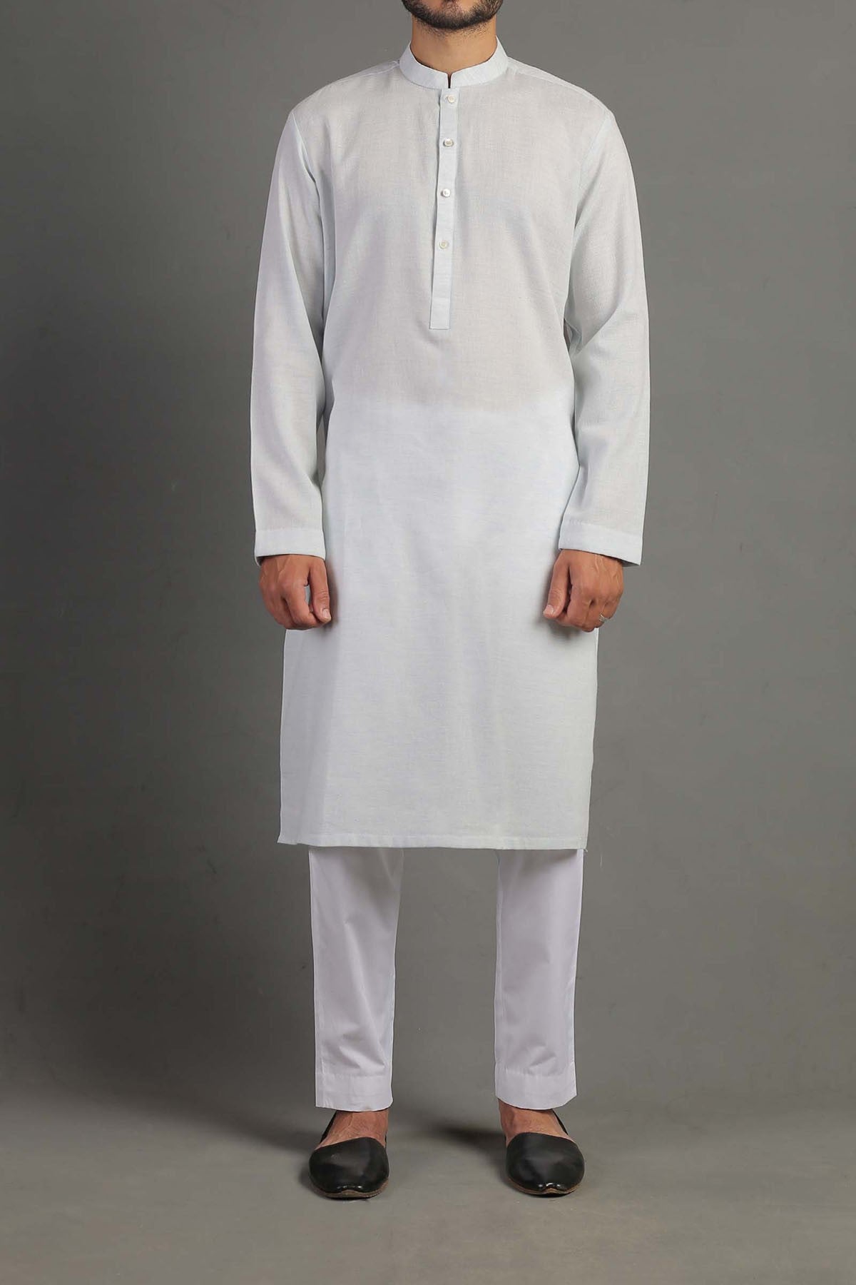Sky Blue Egyptian Cotton Kurta (2-Piece) - Image 1