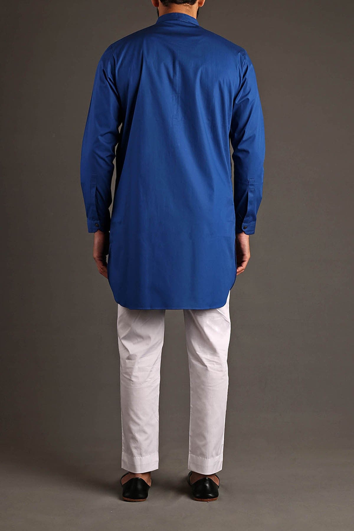 Royal Blue Egyptian Cotton Kurta (2-Piece) - Image 1