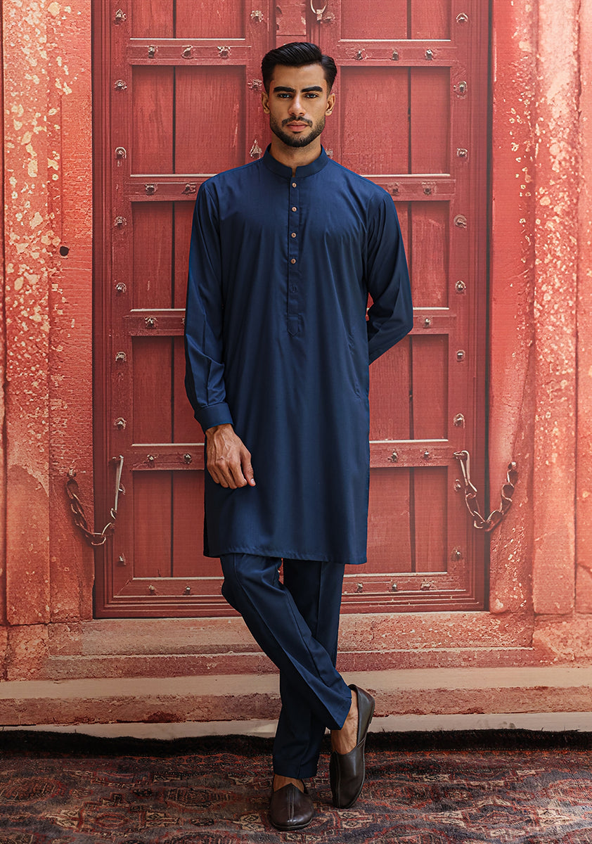 Moonlit Ocean Poly Viscose Kurta Pajama (2-Piece) - Image 1