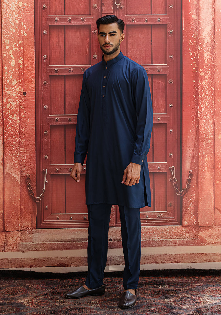 Moonlit Ocean Poly Viscose Kurta Pajama (2-Piece) - Image 2