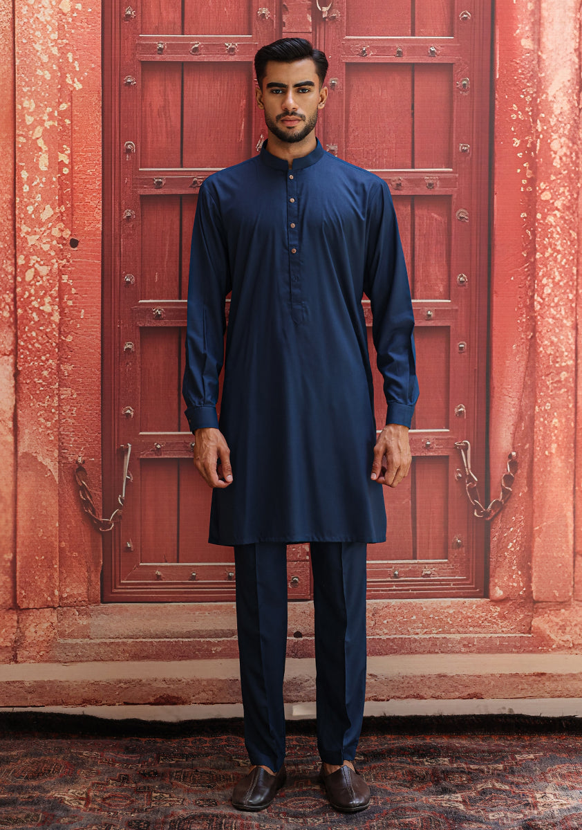 Moonlit Ocean Poly Viscose Kurta Pajama (2-Piece) - Image 3