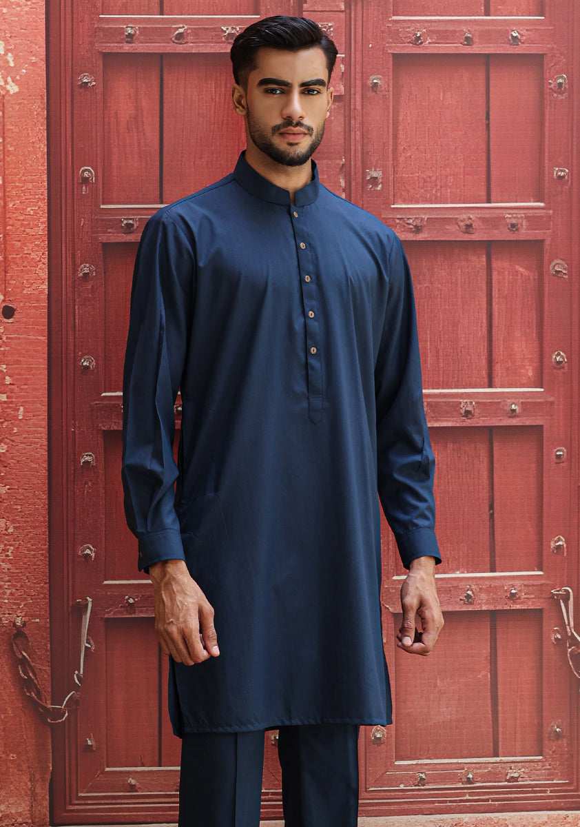Reflecting Pond Poly Viscose Slim Fit Kurta Pajama (2-Piece) - Image 5