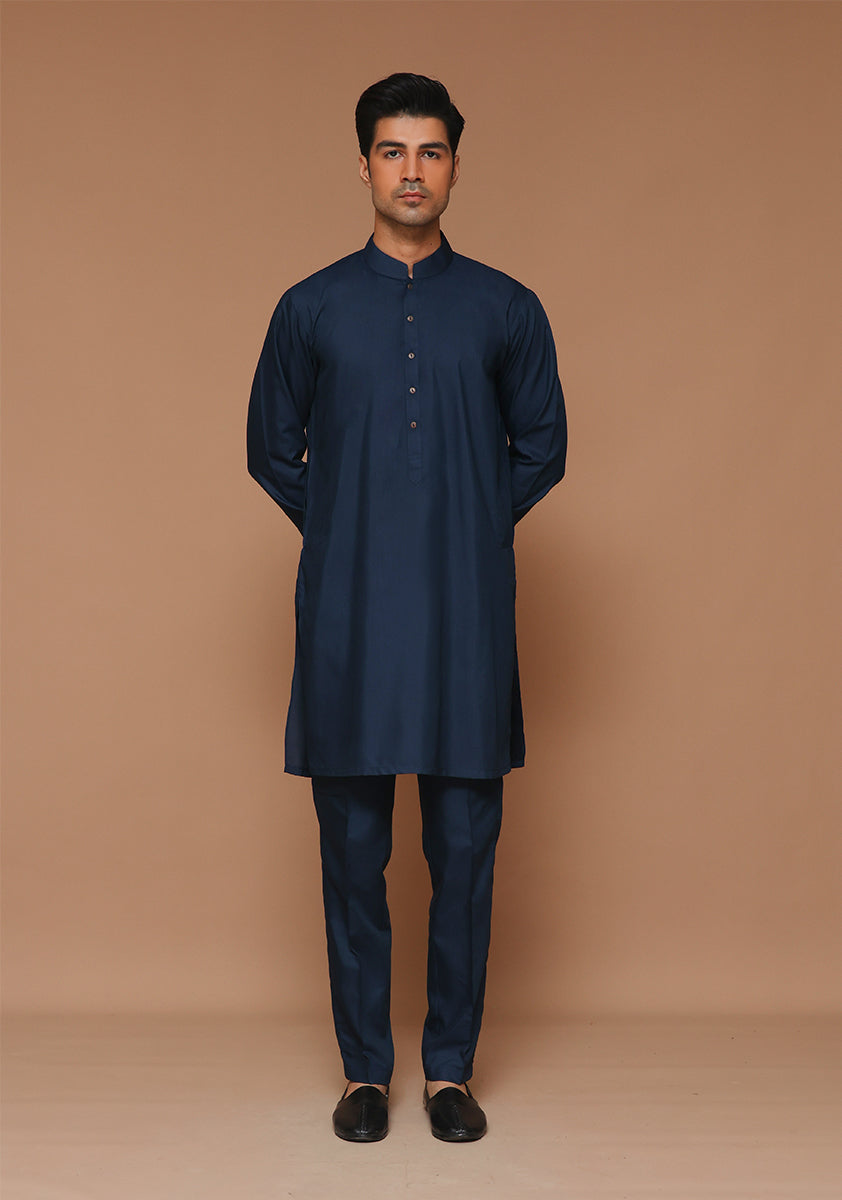Moonlight Ocean Poly Viscose Kurta Pajama (2-Piece) - Image 2
