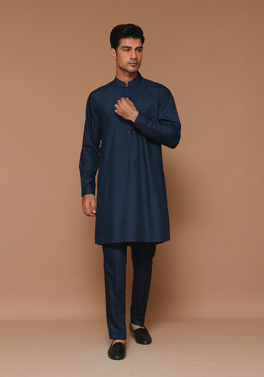 Moonlight Ocean Poly Viscose Kurta Pajama (2-Piece) - Image 3