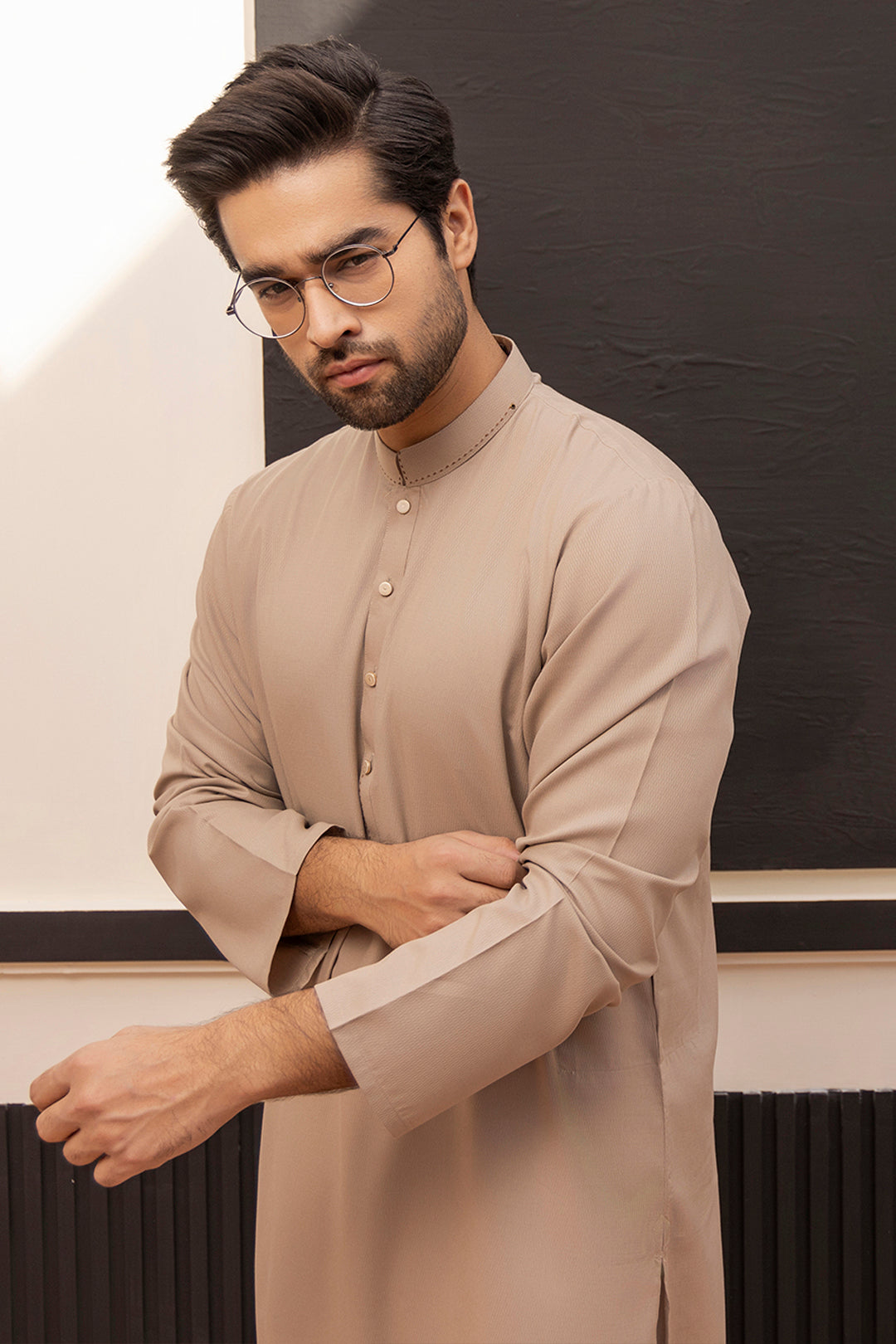 Blue Wash & Wear Kurta Pajama (2-Piece) - Image 46