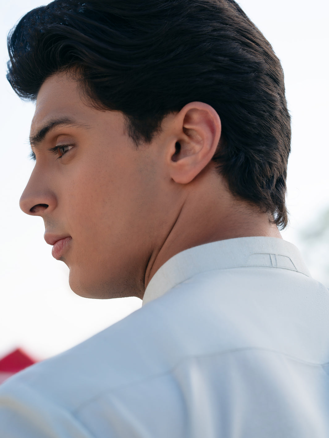 Sky Blue Blended Shalwar Kameez (2-Piece) - Image 5