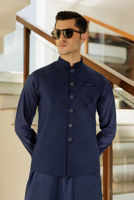 Navy Blue Cotton Kurta Shalwar (2-Piece) - Image 3