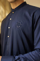 Navy Blue Cotton Kurta Shalwar (2-Piece) - Image 7
