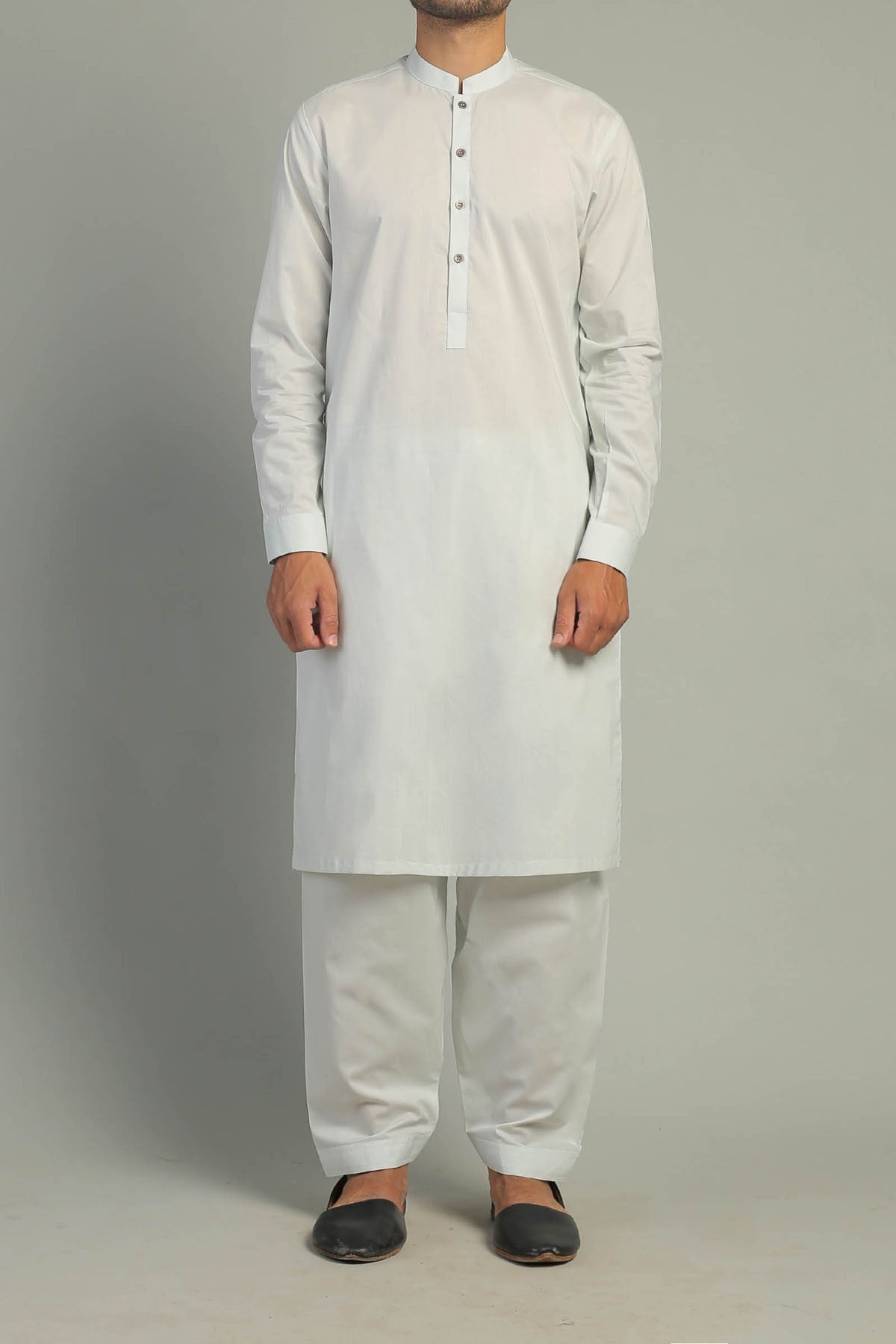 Sky Blue Pima Cotton Shalwar Kameez (2-Piece) - Image 2