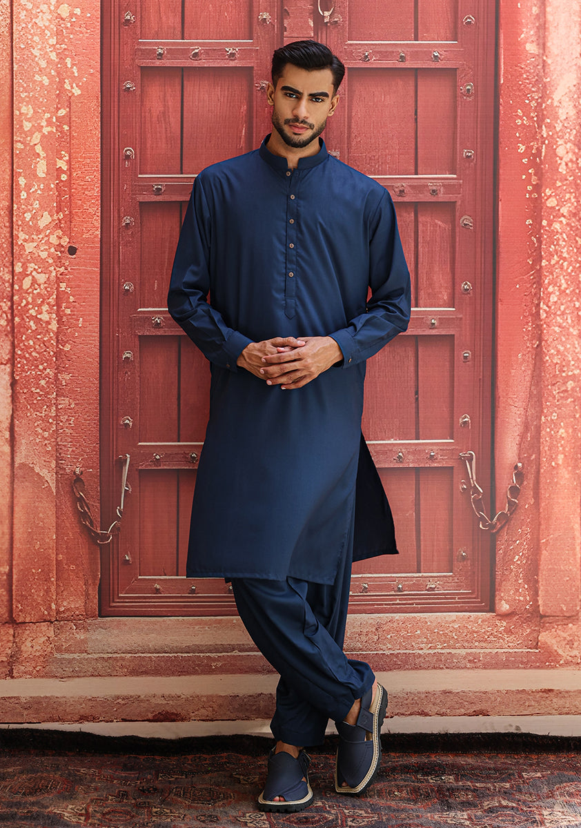 Moonlit Ocean Poly Viscose Shalwar Kameez (2-Piece) - Image 1