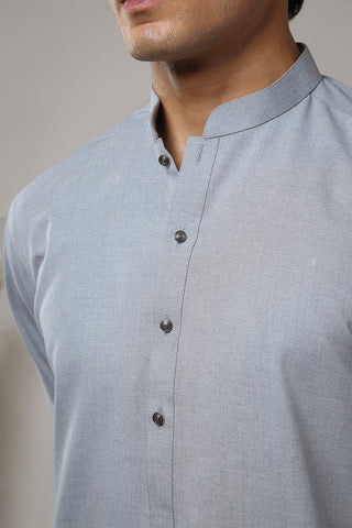 Sky Blue Wash & Wear Shalwar Kameez (2-Piece) - Image 7