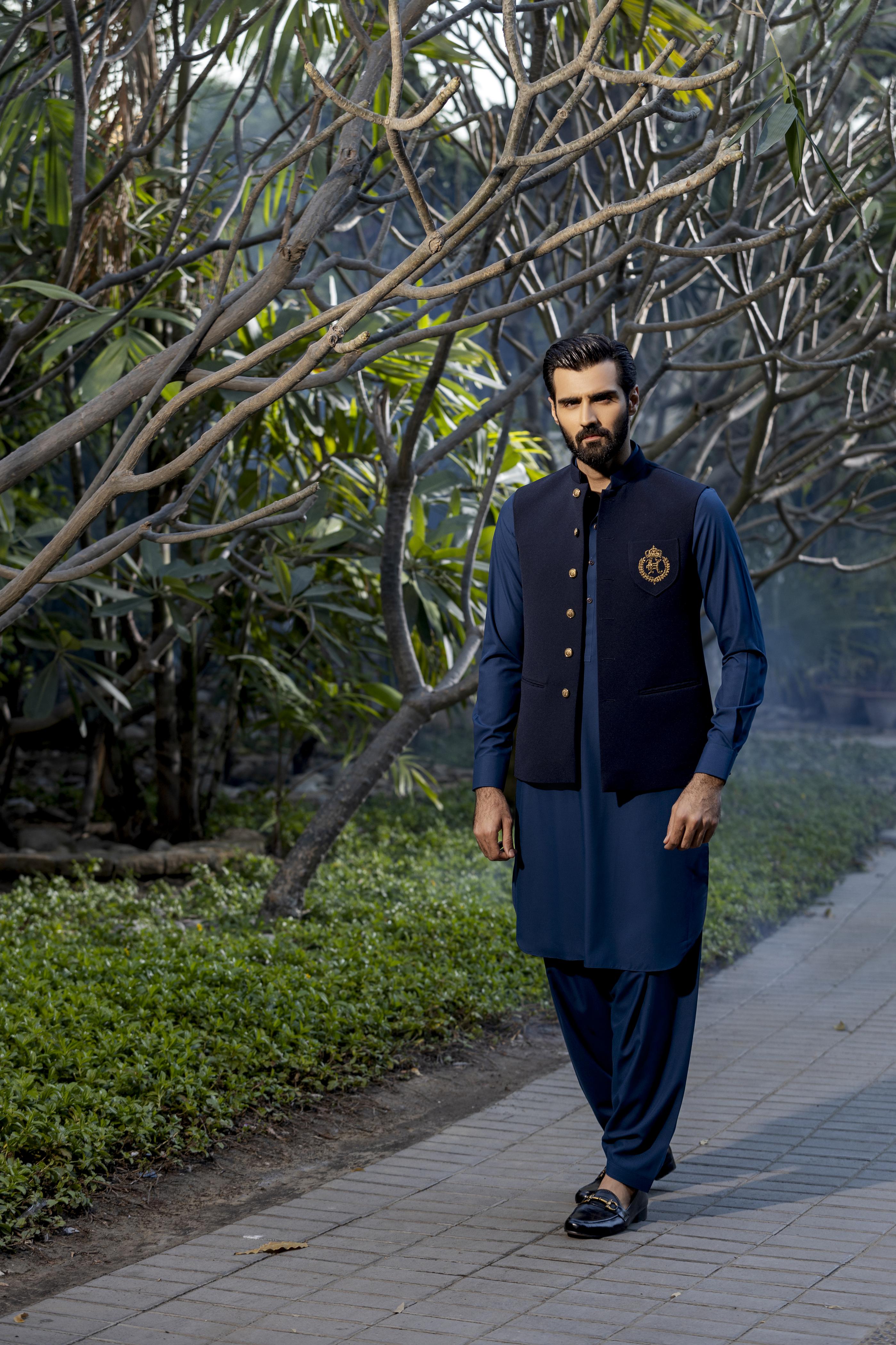 Teal Blue Embroidered Wash n Wear Shalwar Kameez (2-Piece) - Image 4