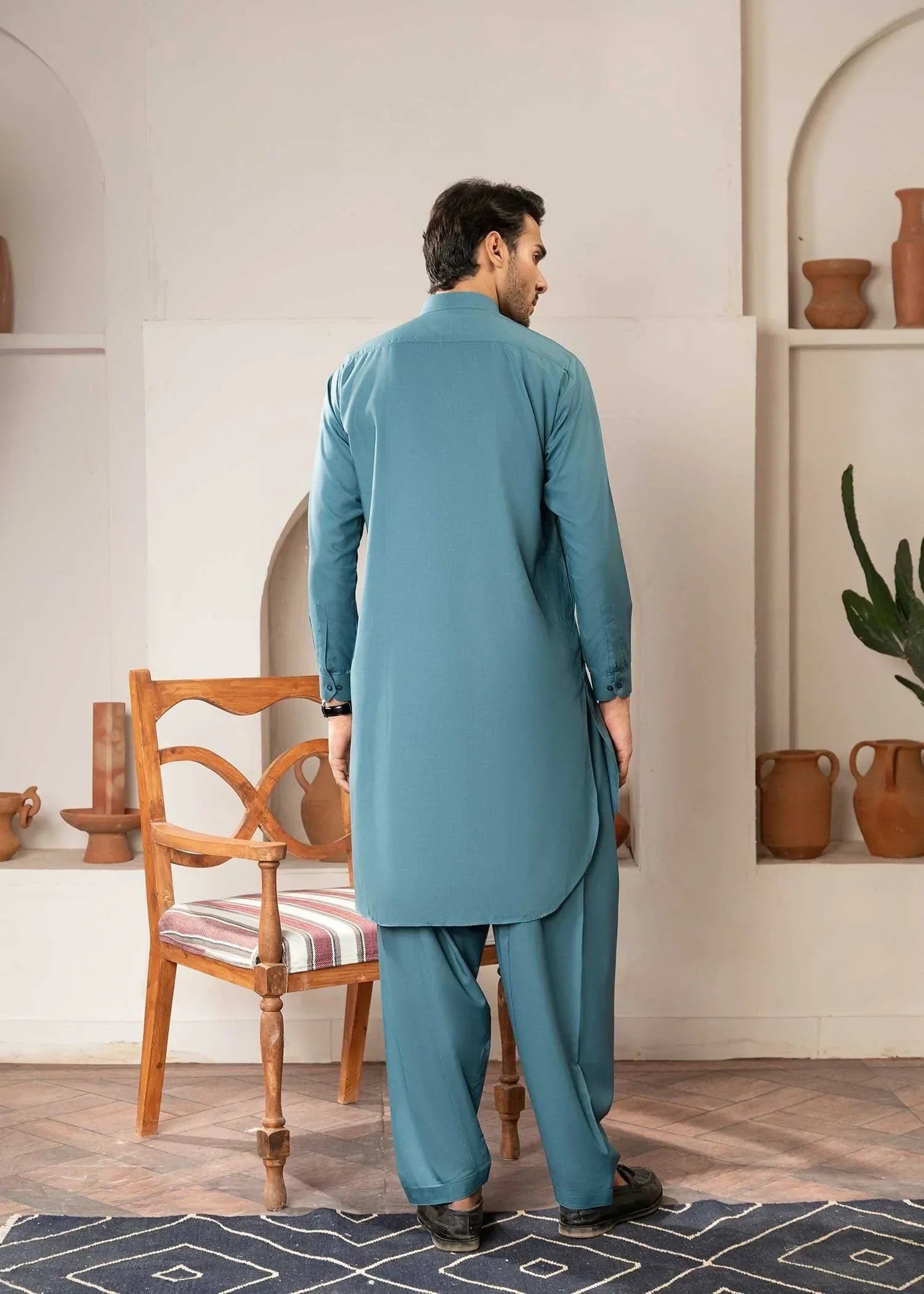Aqua Wash & Wear Pathani Suit (2-Piece) - Image 2