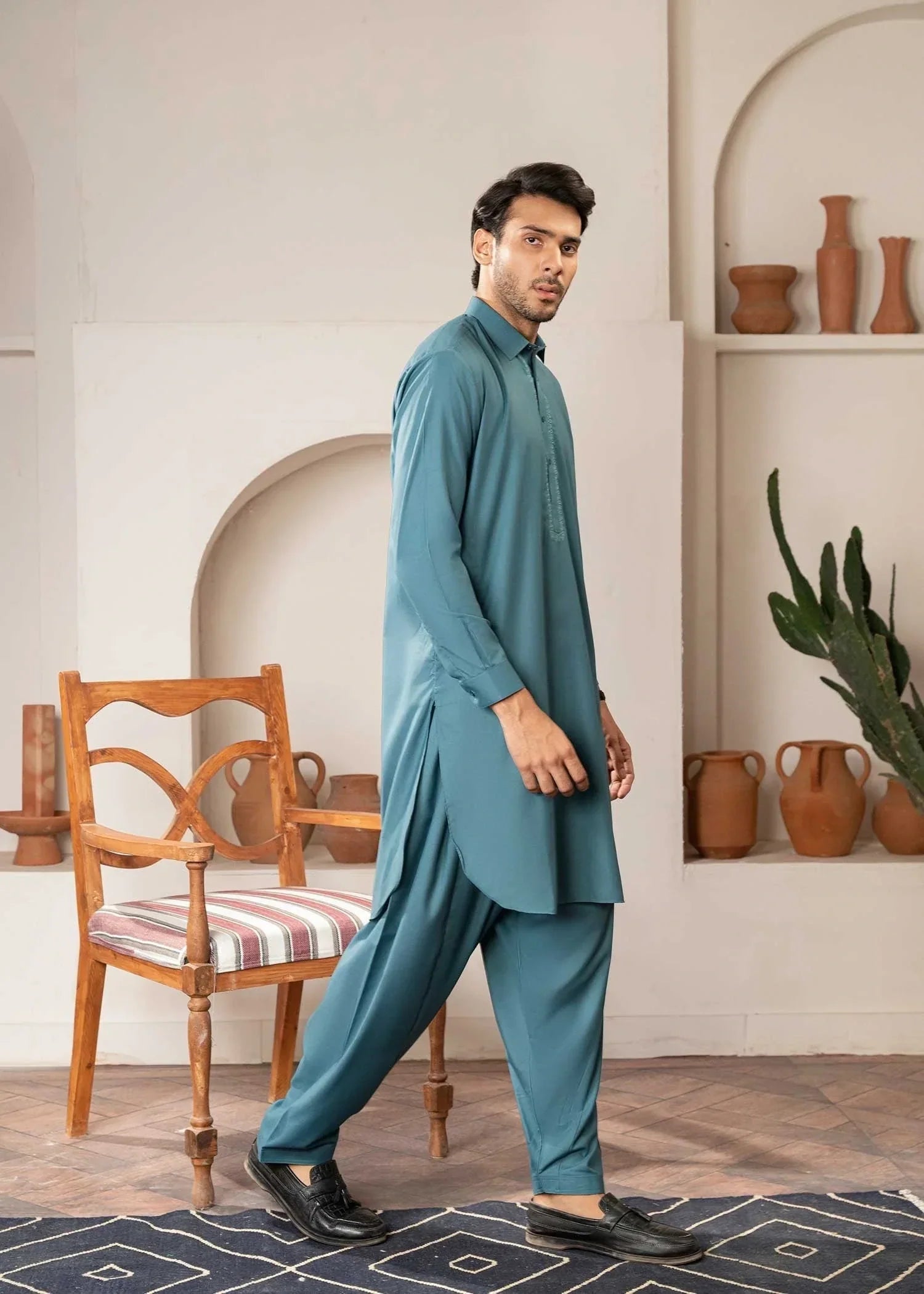 Aqua Wash & Wear Pathani Suit (2-Piece) - Image 3