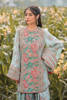 Pakistani Ice Blue Embroidered Chiffon Jacquard Salwar Kameez (2-Piece) - Image 3