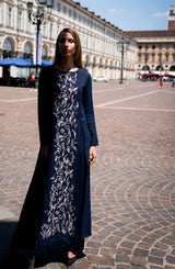 Midnight Blue Sequin Chiffon Salwar Kameez (2-Piece) - Image 6