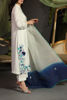 Pakistani Ice Blue Appliqué Embroidered Khaadi Silk Salwar Kameez (3-Piece) - Image 3