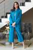 Blue Pearl & Shell Linen Salwar Kameez (2-Piece) - Image 2
