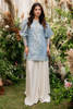 Baby Blue Embroidered Organza Jacket 3-Piece - Image 2