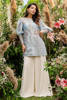 Baby Blue Embroidered Organza Jacket 3-Piece - Image 5