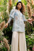 Baby Blue Embroidered Organza Jacket 3-Piece - Image 7