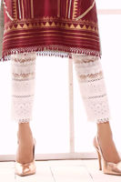 Pakistani Sapphire Blue Hand Block Printed Raw Silk Salwar Kameez (2-Piece) - Image 15