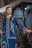 Electric Blue Embroidered Raw Silk Salwar Kameez (2-Piece) - Image 3
