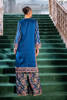 Electric Blue Embroidered Raw Silk Salwar Kameez (2-Piece) - Image 9
