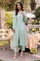Pakistani Aqua Kaamdani Pure Raw Silk 2-Piece Suit - Image 3