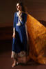 Pakistani Royal Blue Swarovski Silk-Blend Salwar Kameez (3-Piece) - Image 4