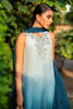 Pakistani Blue Ombre Embroidered Slim-Fit Long Shirt (3-Piece) - Image 10
